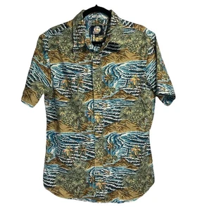 Reyn Spooner Shirt Men’s Large Colorful Hawaiian Tiger Print Floral Button Up - Picture 1 of 4