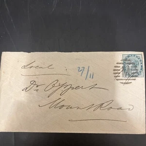 Great Britain India Cover EF Victoria 1/2 Anna - Madras 27/11/1886 - A49 - Picture 1 of 3