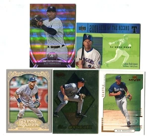Alex Rodriguez 5 Baseball Card Lot MARINERS RANGERS NEW YORK YANKEES (LOT 17) - Picture 1 of 1
