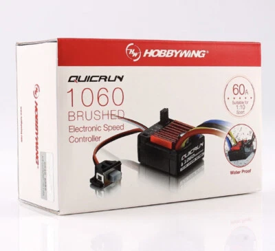 HobbyWing QuicRun 1060 60A Brushed ESC 1/10 RC Car Tamiya Kyosho HSP VRX T-plug — 第 1/4 张图片