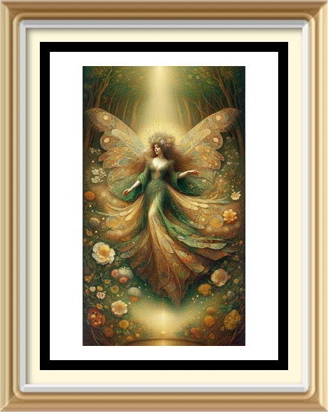 Cuadro colgante de pared retrato impresión artística reina hada irlandesa William Morris 7x5 W77 Foto 1 de 1
