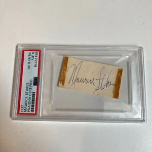 Maurice Stokes Dec. 1970 Signed Cut Autograph PSA DNA COA NBA Hall Of Fame RARE - Picture 1 of 3