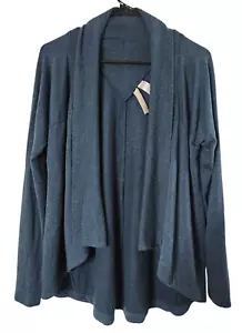 Athleta Womens S Nirvana Wear Two Ways Wrap Cardigan Sweater Open Front Blue - Picture 1 of 4
