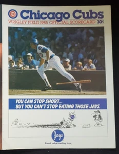 Tarjeta de puntuación 1985 Chicago Cubs vs. Philadelphia Phillies - anotada - 17/08/85 - Imagen 1 de 4