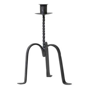 Candelabro de hierro forjado cónico único, acabado antiguo, estilo colonial de 10,25" - Imagen 1 de 2