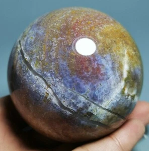 Collection ! Raw NATURAL OCEAN JASPER Geode QUARTZ CRYSTAL Sphere Ball HEALING - Picture 1 of 10