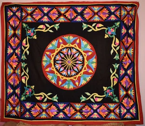 Handmade quilt-patchwork quilt-wall hanging tapestry-Egyptian tapestry-wall art - Picture 1 of 12