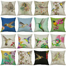 Pattern 18" Home Linen Bird Cotton Throw Cushion Pillow Case Decor Cover