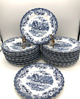 Johnson Brothers Coaching Scenes Blue Bread Plates  6-1/4' UK made
