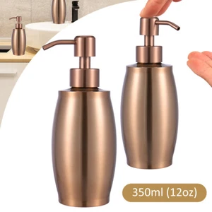 Soap Dispenser 304 Stainless Steel Lotion Bottle with Pump 350ML DX - Picture 1 of 12