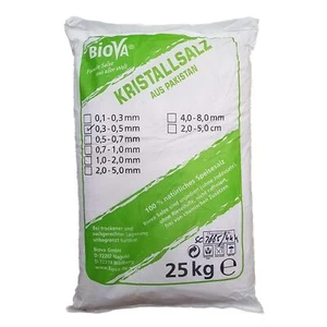 (€1,32/kg) Kristall Salz -FEIN - 25kg (0,3-0,5mm) Pakistan/Punjab BIOVA Premium