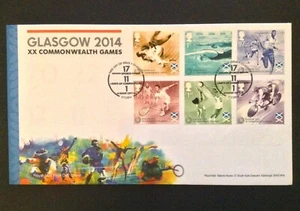 GB 2014 Commonwealth Games Set su copertina primo giorno non indirizzata, Glasgow S/H/S - Foto 1 di 1