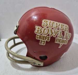 Casco de fútbol americano vintage Kansas City Chiefs Super Bowl IV 4 Riddell años 70 NFL - Imagen 1 de 12