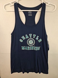 MLB SEATTLE MARINERS RACERBACK TANK TOP Women's XL NWT Navy Genuine Merchandise - Picture 1 of 3