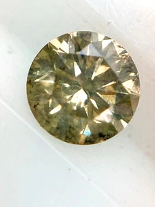 0.11 CTS YELLOW COLOR ROUND SHAPE SOLITAIRE DIAMOND 3.08-3.06x2.00 MM - Picture 1 of 19