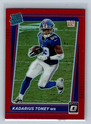 2021 Donruss Kadarius Toney Optic Rated Rookie Preview Red #P-264 Chiefs Giants - Image 1 of 2