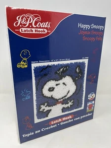 J&P Coats Peanuts Happy Snoopy Latch Hook Kit 50th Celebration 13x13” New Sealed - Picture 1 of 4