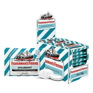 Fisherman's Friend Spearmint Süßigkeiten 24x25g zuckerfrei, vegan, frischer Atem - Bild 1 von 6