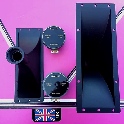 Dynamic horn tweeters (pair) 10x4 actual size 270mm x 110mm disco pa speakers - Image 1 of 4