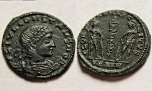 Rare Genuine ancient Roman coin Constans Legion soldiers standard Antioch 335 AD - Picture 1 of 5