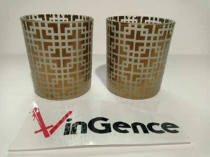 2 Yankee Candle Votive Tea Light Holders, SandBlast Gold Colored, VinGence, 8 cm - Picture 1 of 6