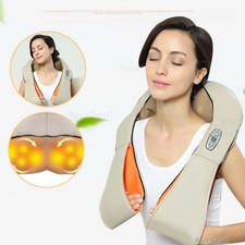 MASSAGGIATORE CERVICALE SHIATSU ROTANTE COLLO GAMBE GLUTEI SCHIENA RISCALDANTE