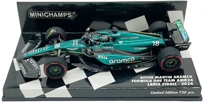 Minichamps Aston Martin AMR24 GP 2024 - Lance Stroll 1/43 Scale - Image 1 of 3