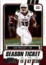 2021 Contenders Draft #24 Dak Prescott Season Ticket Mississippi State Bulldogs