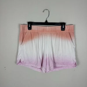 Lilly Pulitzer Womens Kylar Knit Shorts Cantaloupe Dip Dye Size L Orange FLAW - Picture 1 of 4