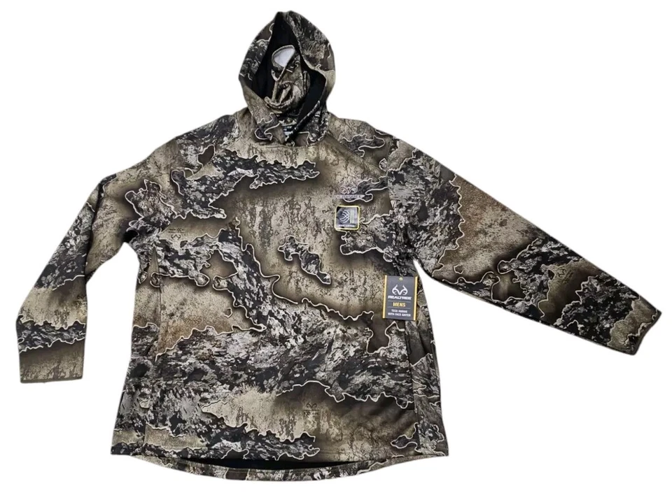 Realtree Excape Mens Tech Hoodie With Face Gaiter Scent Control Sz. Medium NWT - Image 1 of 4