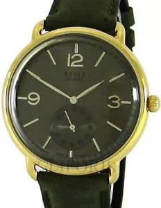 Ruhla Classic Quarz Herren Armbanduhr Lederband grün 42mm 23913 - Bild 1 von 4