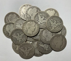 24 Pc Barber Half Dollars Good+ to VG Full Rims Nice Original - Picture 1 of 1