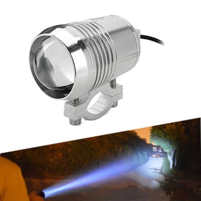 30W U2 LED Spot Head Fog Light Flash Waterproof Silver For Motorcycle Bike ATV - Image 1 of 4