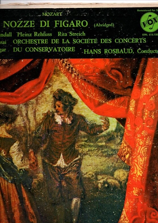 Mozart-Le Nozze Di Figaro, K.492 (Abridged) Stich/Randal STPL-515.120 Vinyl 12'' - Image 1 of 1