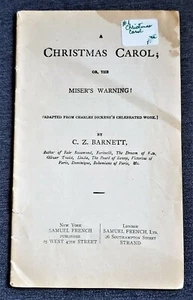Ein Weihnachtslied von C.Z. Barnett (Samuel French) Vintage Play Script Drama Act - Bild 1 von 2