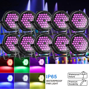 IP65 Waterproof LED Par Can Light 360W 4 in 1 RGBW DMX Outdoor Stage Lighting DJ - Picture 1 of 14