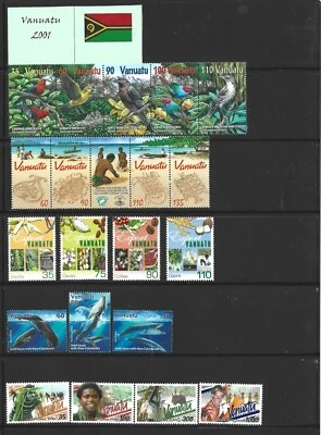 Vanuatu - 2001 - Colección de estampillas del año, 5 juegos, MNH Foto 1 de 2