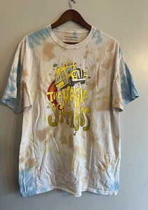 Camicia grafica THE MAGIC SCHOOL BUS blu scolastico bianco manica corta tie dye XL - Foto 1 di 3