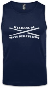 Weapons Of Mass Percussion Herren Tank Top Band Drum sticks Drummer Drums - Picture 1 of 1