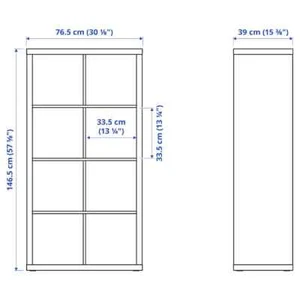 IKEA KALLAX Shelf Unit Black Brown, 30 1/8x57 5/8 - 8 Cube Bookcase Storage Unit - Picture 1 of 1