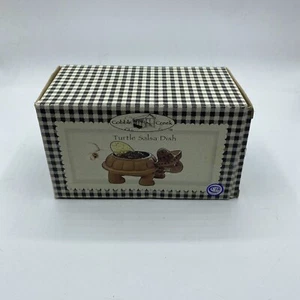 Cobble Creek Terra Cotta Turtle Salsa Dish Party Dip Dish 7x4x3” - Picture 1 of 10