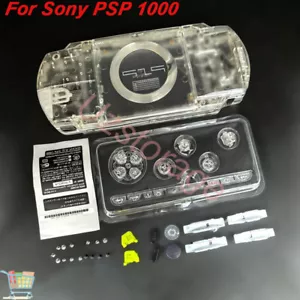 Clear Replace For Sony PSP 1000 Full Faceplate Housing Shell Cover Case&Buttons - Picture 1 of 5