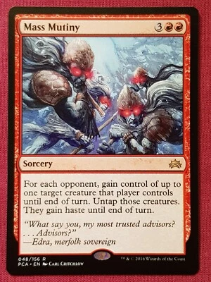 Magic The Gathering PLANECHASE ANTHOLOGY MASS MUTINY red card MTG - Image 1 of 2