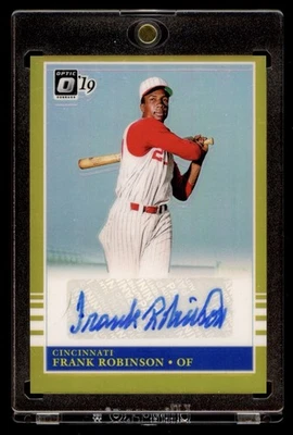 2019 Donruss Optic Frank Robinson Autograph Gold Refractor Auto SP /5 Reds HOF - Image 1 of 2