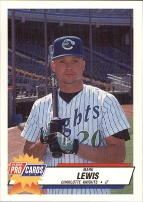 Mark Lewis 1993 Fleer ProCards #551 RC Charlotte Knights *AutographDen* Foto 1 de 2