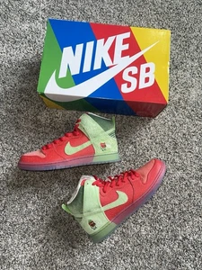 Taglia 12 - Nike SB Dunk High Strawberry Cough nuove rare 420 Todd Bratrud - Foto 1 di 8