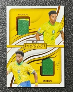 Rodrygo/Endrick 2024-25 Panini Immaculate Collection Dual Patches 25/25 #DP-RE - Picture 1 of 2