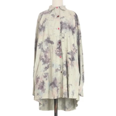 BALLET BY BACKLASH Canguro Gamuza Cuero Camisa Blusa Manga Larga Gris Púrpura - Imagen 1 de 4