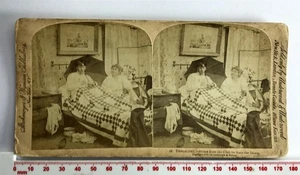 DEFLECTED HOME FROM CLUB HE FEARS THE STORM Antique SEPIA UNDERWOOD Stereoview - Foto 1 di 2