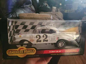 VINTAGE ERTL AMERICAN MUSCLE 57 CHEVY BEL AIR #22 FIREBALL ROBERTS 1:18 1957 - Picture 1 of 11